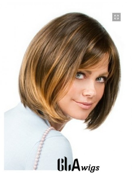 Capless Chin Length Straight Blonde Popular Bob Wigs