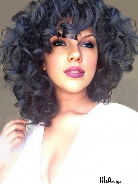 Black Curly 10 inch Capless Synthetic African American Wigs