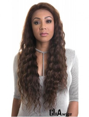 Wavy 22 inch Lace Front Brown African American Hairstyles