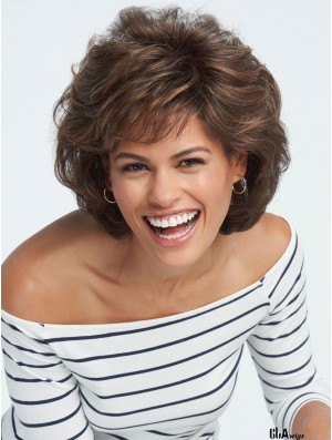Capless Brown 8 inch Short Boycuts Synthetic Wigs