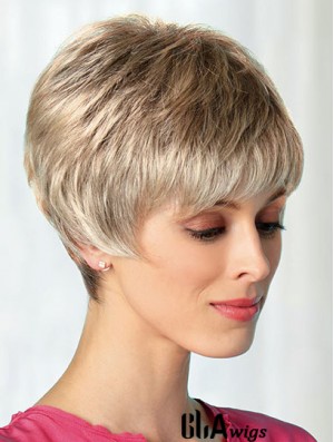 Boycuts Blonde 8 inch Best Short Wigs