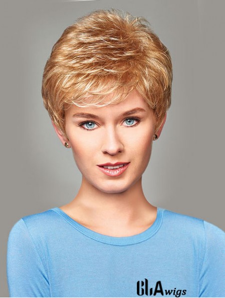 Buy Synthetic With Capless Short Length Blonde Color