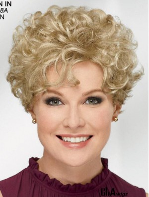 Curly Blonde Short 8 inch Trendy Classic Wigs