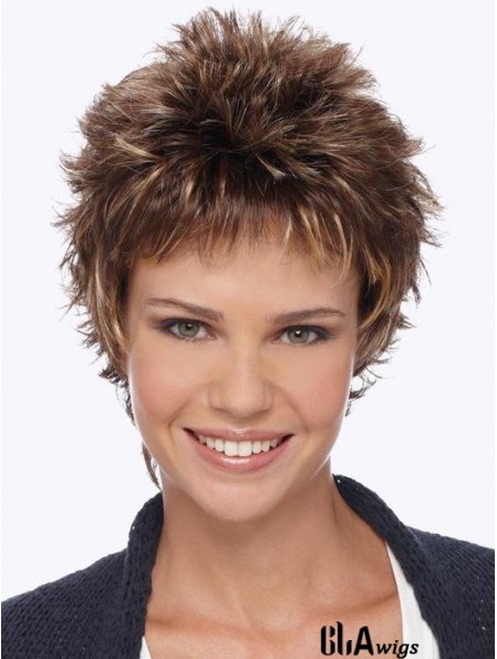 Boycuts Blonde Wavy 6 inch Short Synthetic Wigs