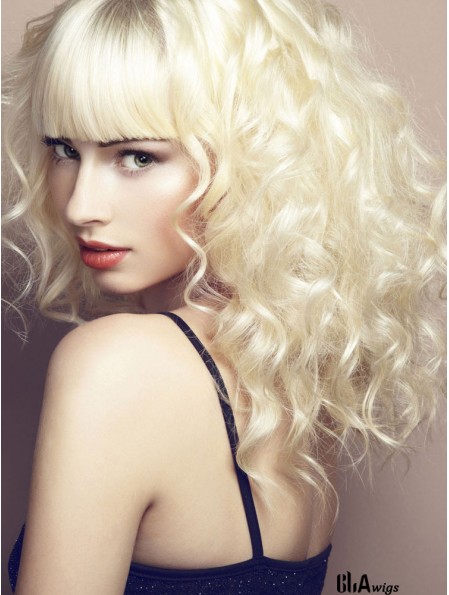 Long With Bangs Curly Ideal Synthetic Wigs