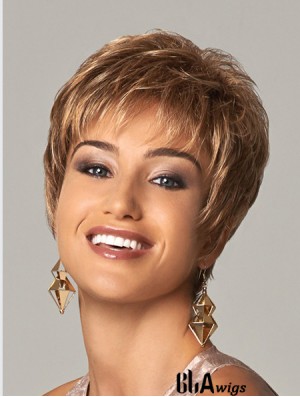 Curly Layered 8 inch Blonde Soft Synthetic Wigs