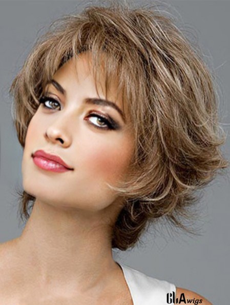 Cheap Synthetic Hair UK Layered Cut Short Length Wavy Style