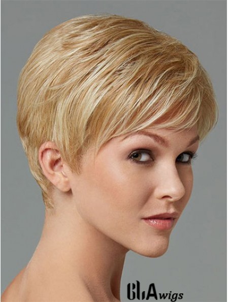 Synthetic Hair For Sale Boycuts Cropped Length Blonde Color