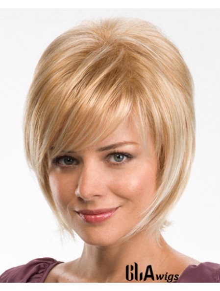 Straight Layered 10 inch Blonde Fabulous Synthetic Wigs