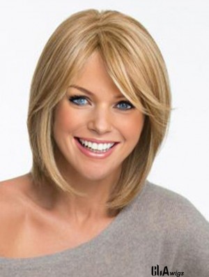 Straight Layered 12 inch Blonde Best Synthetic Wigs