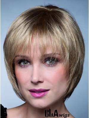 Short Bobs Straight Blonde Top Synthetic Wigs