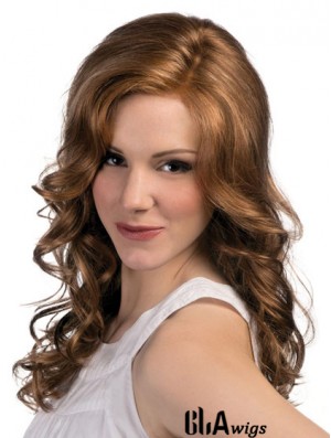 Curly Layered Long Brown Modern Lace Front Wigs