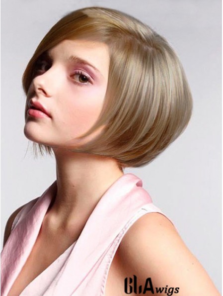 Lace Front Chin Length Straight Blonde Best Bob Wigs