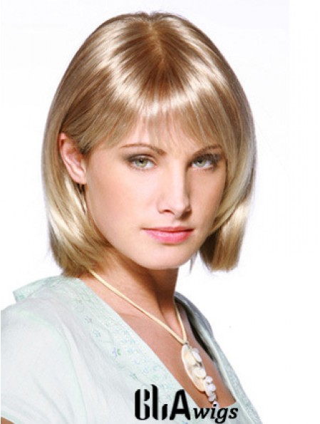 Lace Front Chin Length Straight Blonde Fabulous Bob Wigs