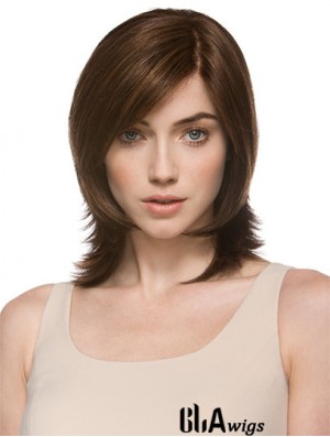 Modern Auburn Shoulder Length Layered Wavy Glueless Lace Front Wigs