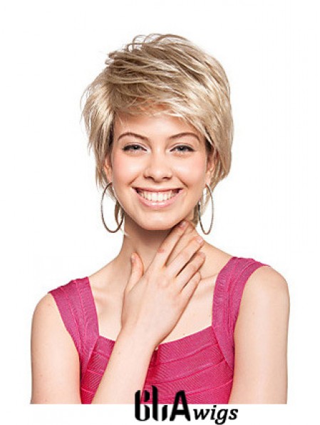 Short Boycuts Straight Blonde Amazing Synthetic Wigs