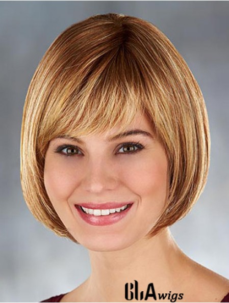 Chin Length Blonde Popular 10 inch Straight Bob Wigs