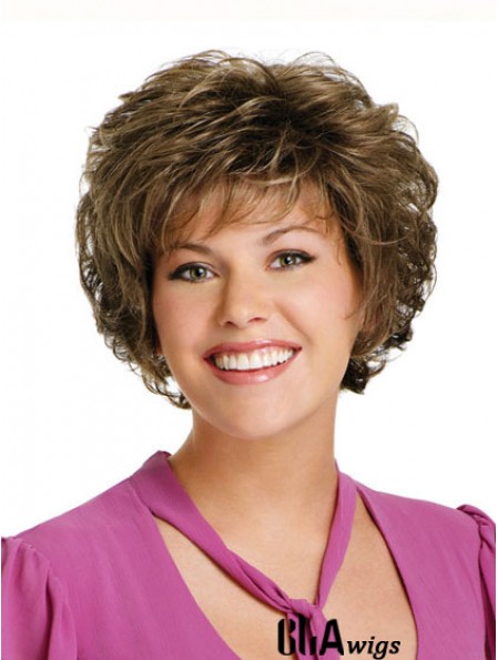 Curly Brown Discount Short Classic Wigs