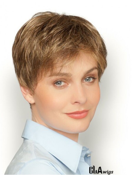 Best 6 inch Straight Blonde Boycuts Short Wigs