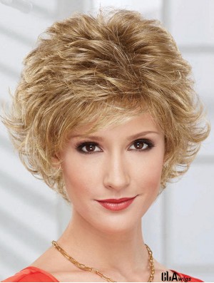 Chin Length Wavy Capless Layered 8 inch Hairstyles Synthetic Wigs