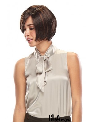 Lace Front Short Straight Brown Online Bob Wigs