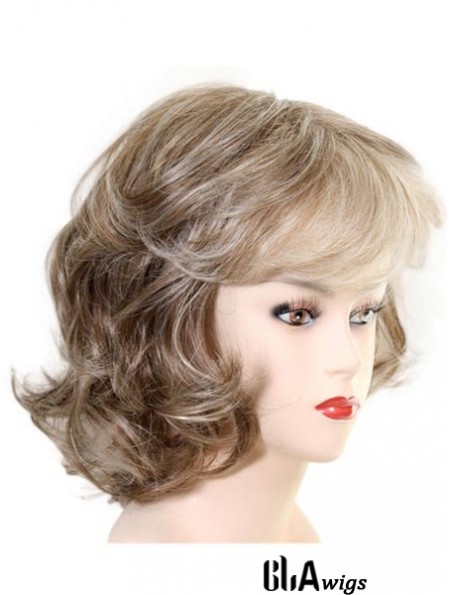 Chin Length Layered Wavy Soft Synthetic Wigs