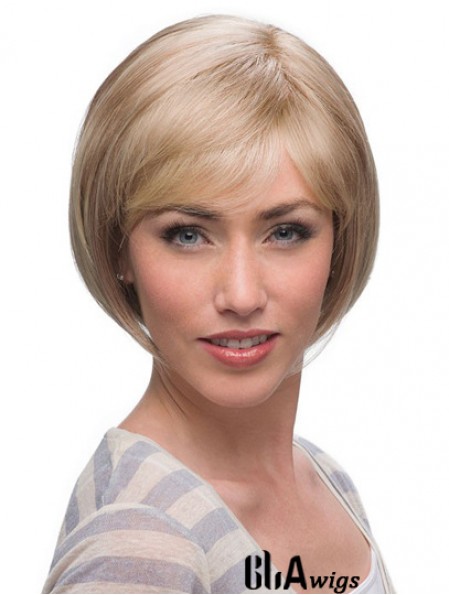 Chin Length Blonde Top 10 inch Straight Bob Wigs