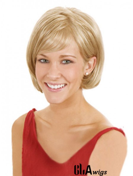 Lace Front Chin Length Straight Blonde High Quality Bob Wigs