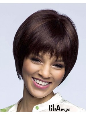 Straight Chin Length Auburn 8 inch Lace Front High Quality Bob Wigs