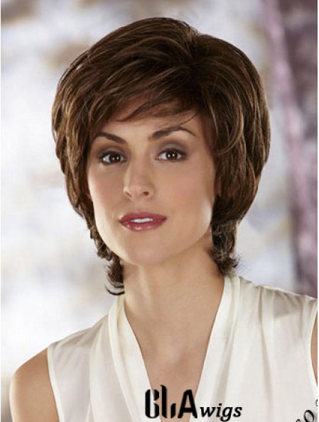 Wavy Brown High Quality Chin Length Classic Wigs