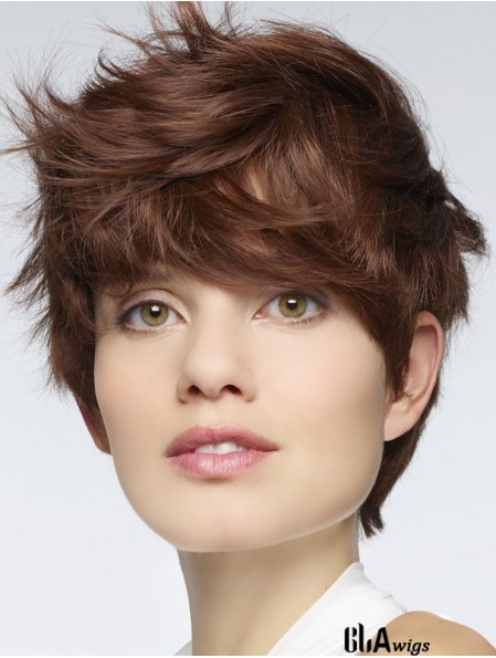 Durable 6 inch Straight Auburn Boycuts Short Wigs