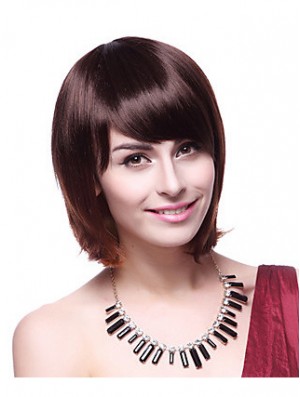 Chin Length Bobs Straight Auburn Fabulous Synthetic Wigs