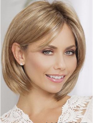 Bobs Blonde Straight Chin Length 10 inch Modern Medium Wigs