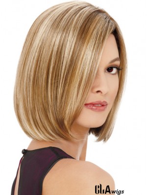 Lace Front Chin Length Straight Blonde Affordable Bob Wigs