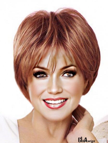 Great Red Short Straight Boycuts Lace Front Wigs