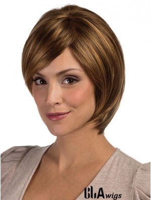 Lace Front Chin Length Straight Brown Perfect Bob Wigs