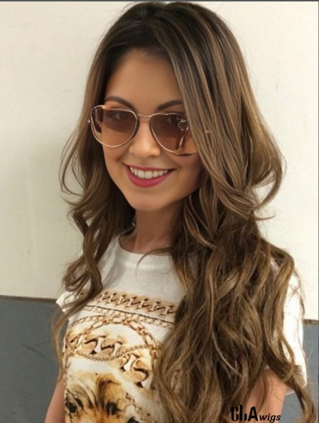 Style Brown 24 inch Wavy Long Layered  Wigs