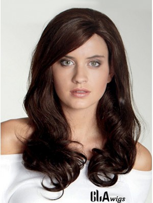 Wavy With Bangs Long Auburn Beautiful Lace Front Wigs