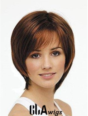 Chin Length Auburn Incredible 11 inch Straight Bob Wigs