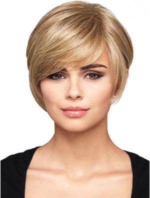 Capless Short Straight Blonde Hairstyles Bob Wigs