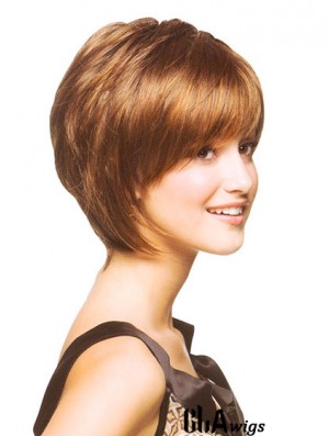 Capless Chin Length Straight Auburn Incredible Bob Wigs