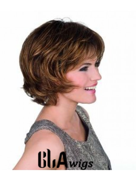 Wavy Chin Length Brown 11.5 inch Capless Amazing Bob Wigs