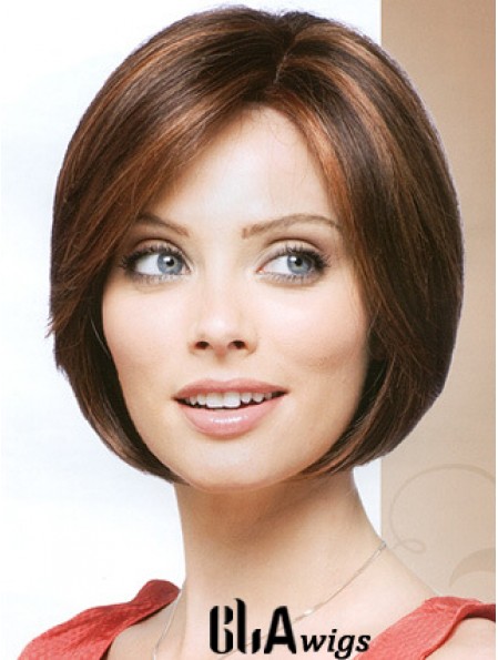 Capless Chin Length Straight Auburn Cheapest Bob Wigs