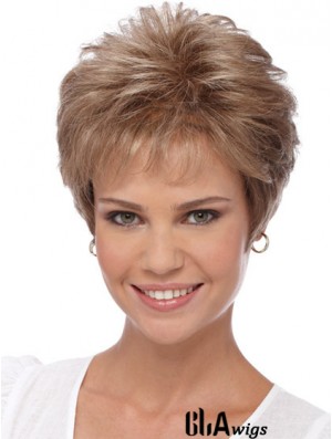 Short Wigs For Women With Capless Boycuts Cropped Length Wavy Style