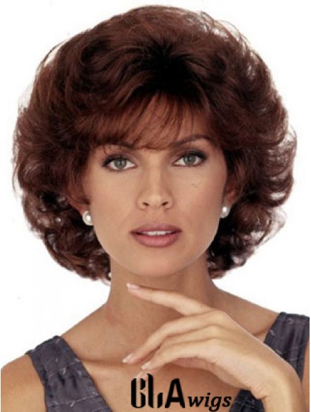 Chin Length Curly Capless Wigs For Sale