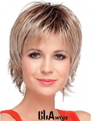 Boycuts Straight Blonde Capless Amazing Short Wigs