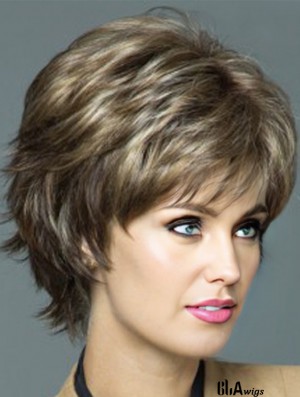 Cheap Wigs Online Blonde Color Short Length Wavy Style