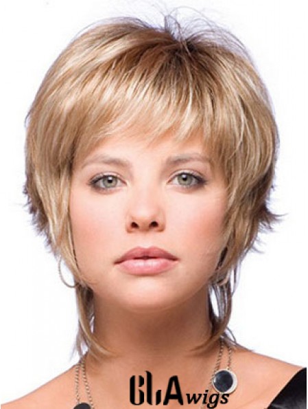 Boycuts Straight Blonde Capless Beautiful Short Wigs