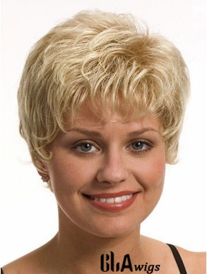 Boycuts Wavy Blonde Capless Best Short Wigs