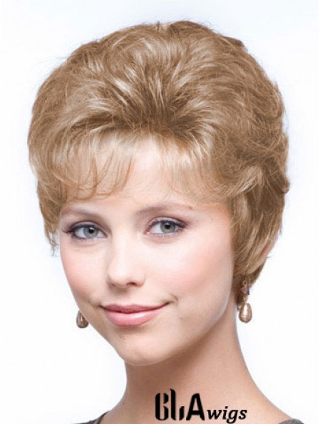 Wavy Blonde Ideal Cropped Classic Lady Wig